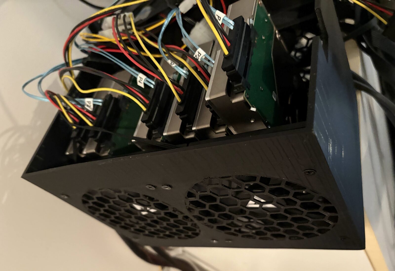 Printed hard drive holder
